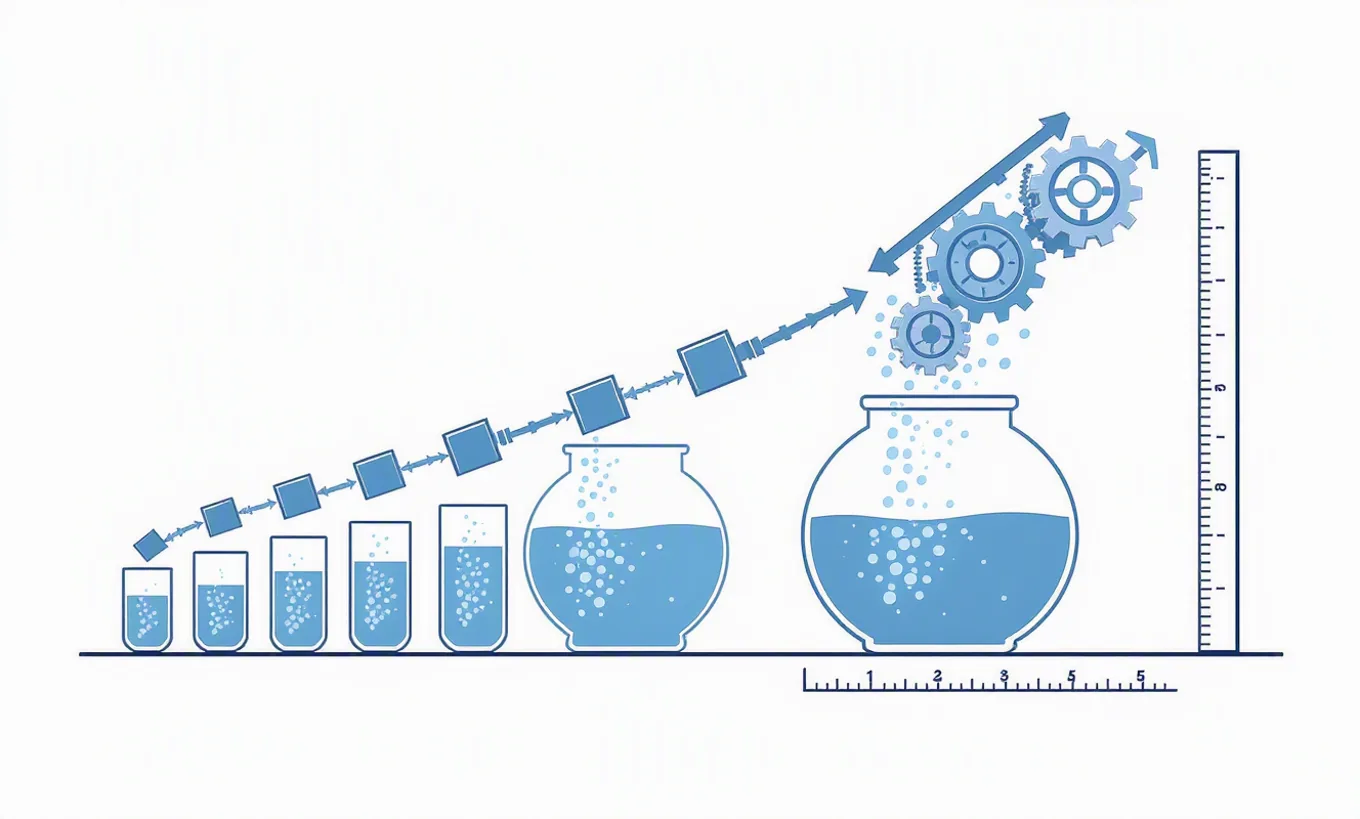 Why arithmetic and geometric returns differ: a wordless annotated mechanism illustration
