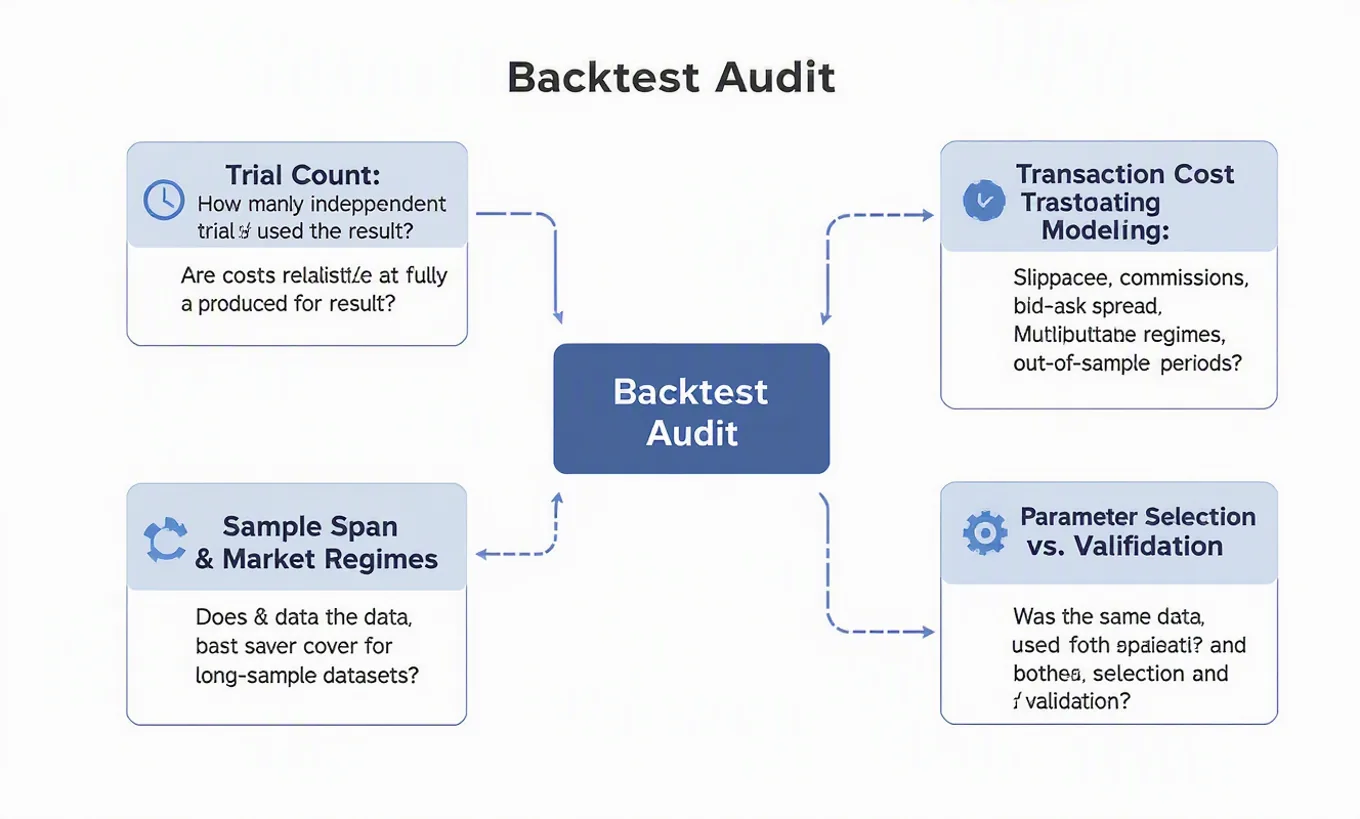 How to audit someone else's backtest: a wordless annotated mechanism illustration