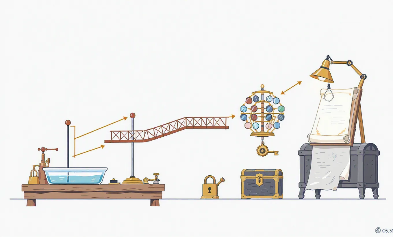 How to compare charting tools for research: a wordless annotated mechanism illustration