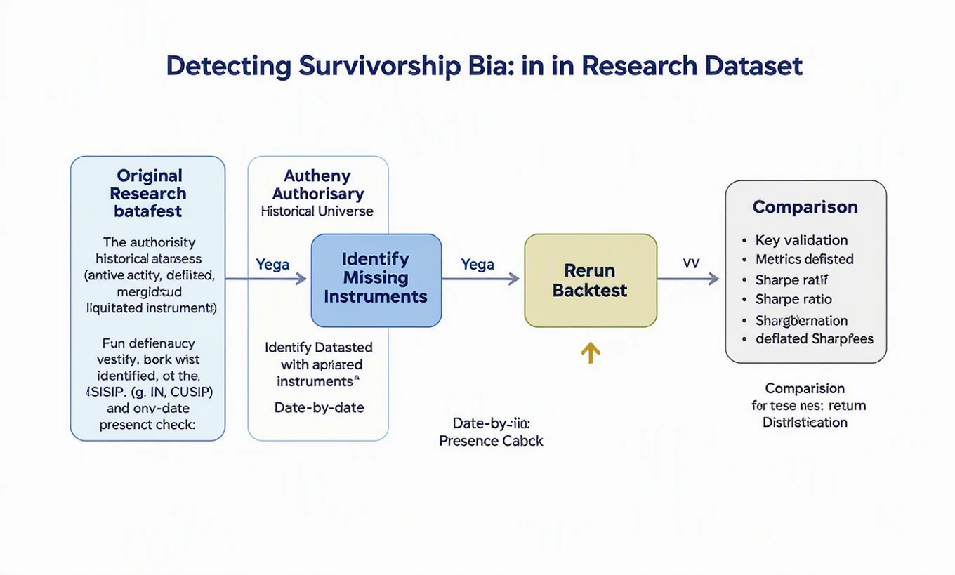 How to detect survivorship bias in a dataset: a wordless annotated mechanism illustration