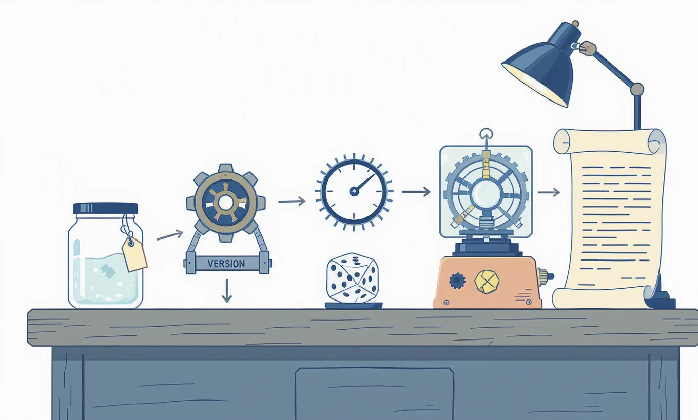 How to make a backtest reproducible: a wordless annotated mechanism illustration
